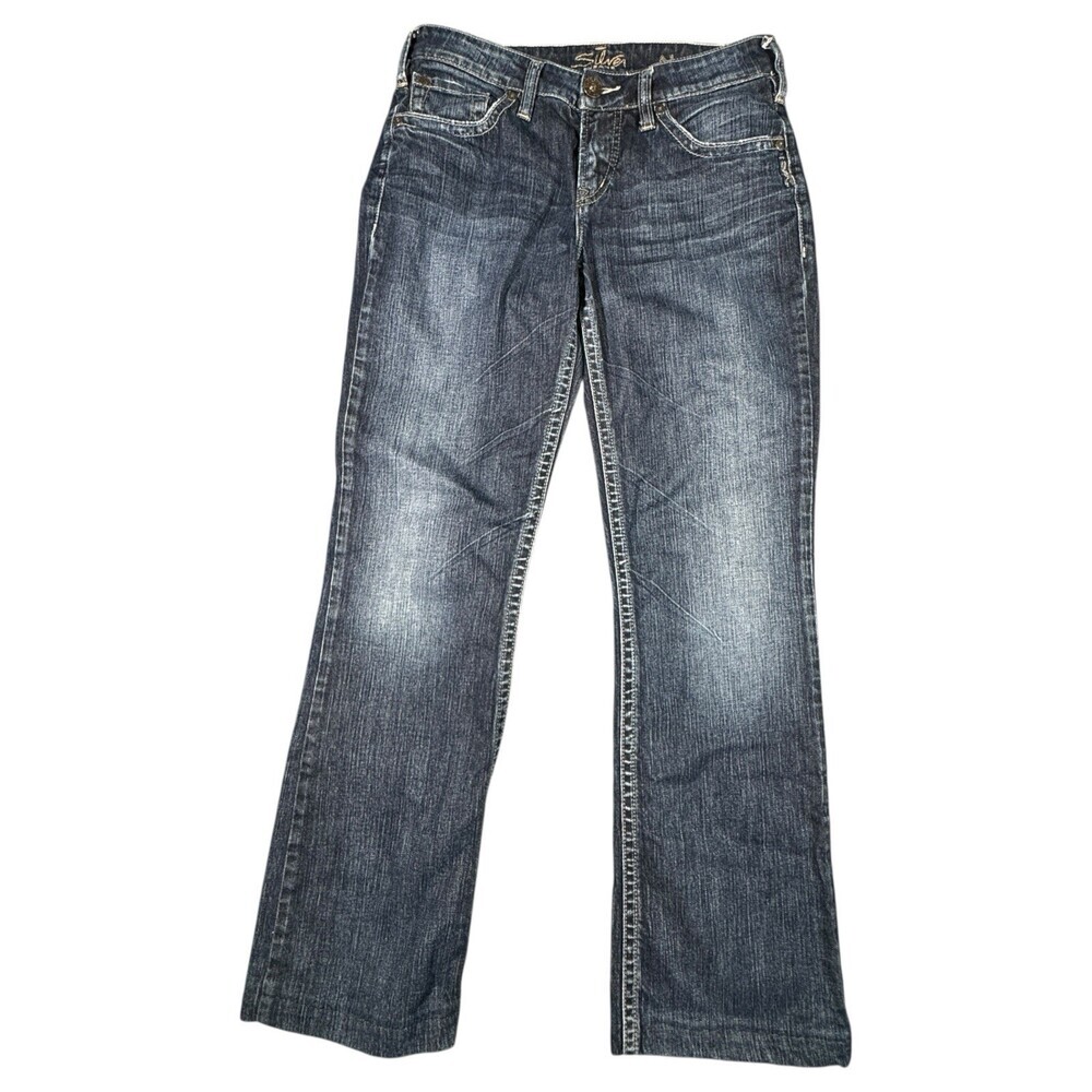 Women's Silver Natsuki Boot Cut Denim Blue Jeans 28/29 (Hemmed)